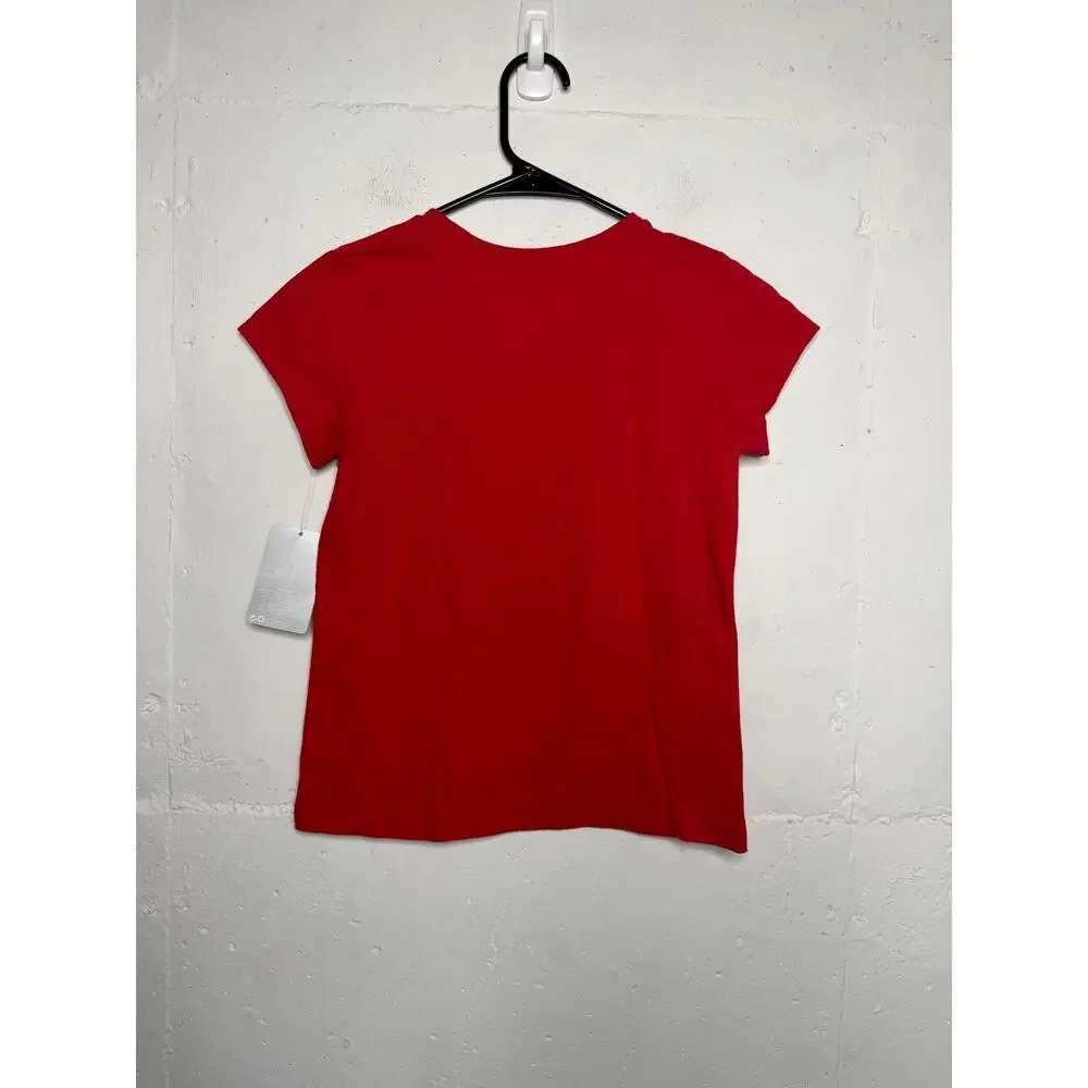 NEW The Disney Store Ariel Face T Shirt Red Kids Size 10/12 Large Girls